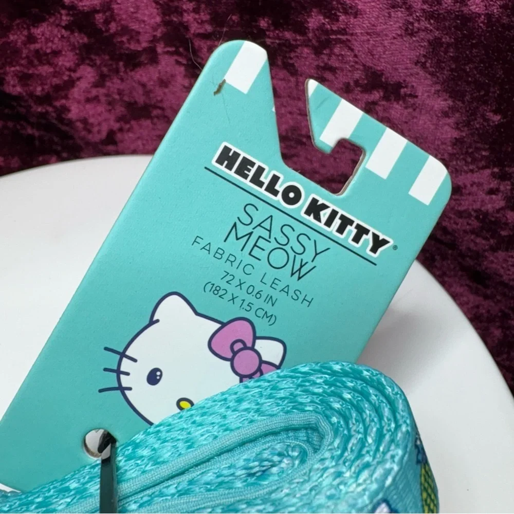 Sassy Meow Sanrio Hello Kitty SMALL Cat Dog Blue Collar Leash & Harness